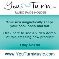 Advertisement: YouTurn magnetically keeps your book open and flat! See a video demo of this amazing new product. Only $29.99.