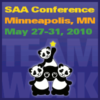 Advertisement: TEAMWORK: SAA Conference, Minneapolis, MN, May 27-31, 2010.