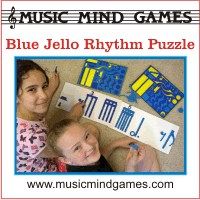 Advertisement: Music Mind Games: Blue Jello Rhythm Puzzle