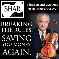 Advertisement: Shar Music: Breaking The Rules. Saving You Money. Again.