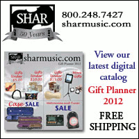 Advertisement: Shar music: View our latest digital catalog. Gift Planner 2012. Free shipping!