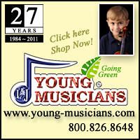 Advertisement: Young Musicians: 27 Years since 1984. Going Green!