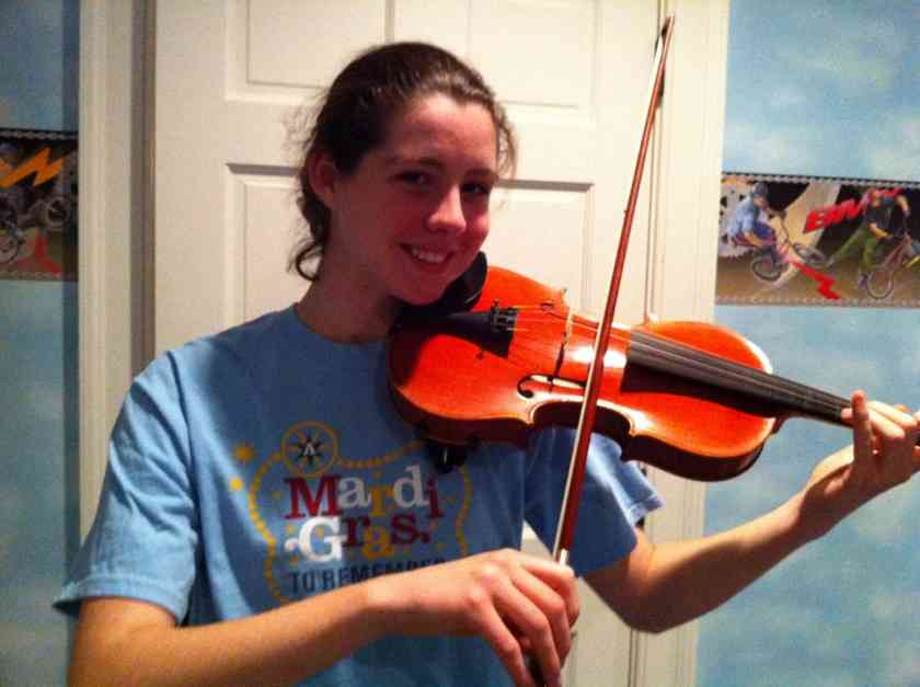 Emily playing violin