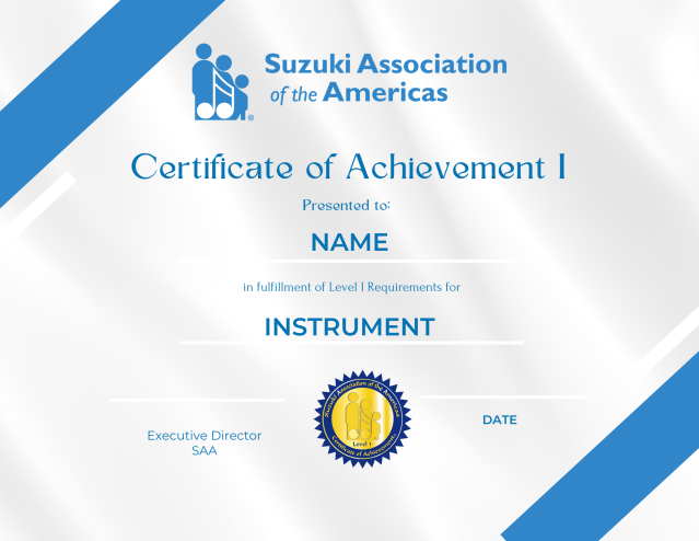 Certificate of Achievement 1